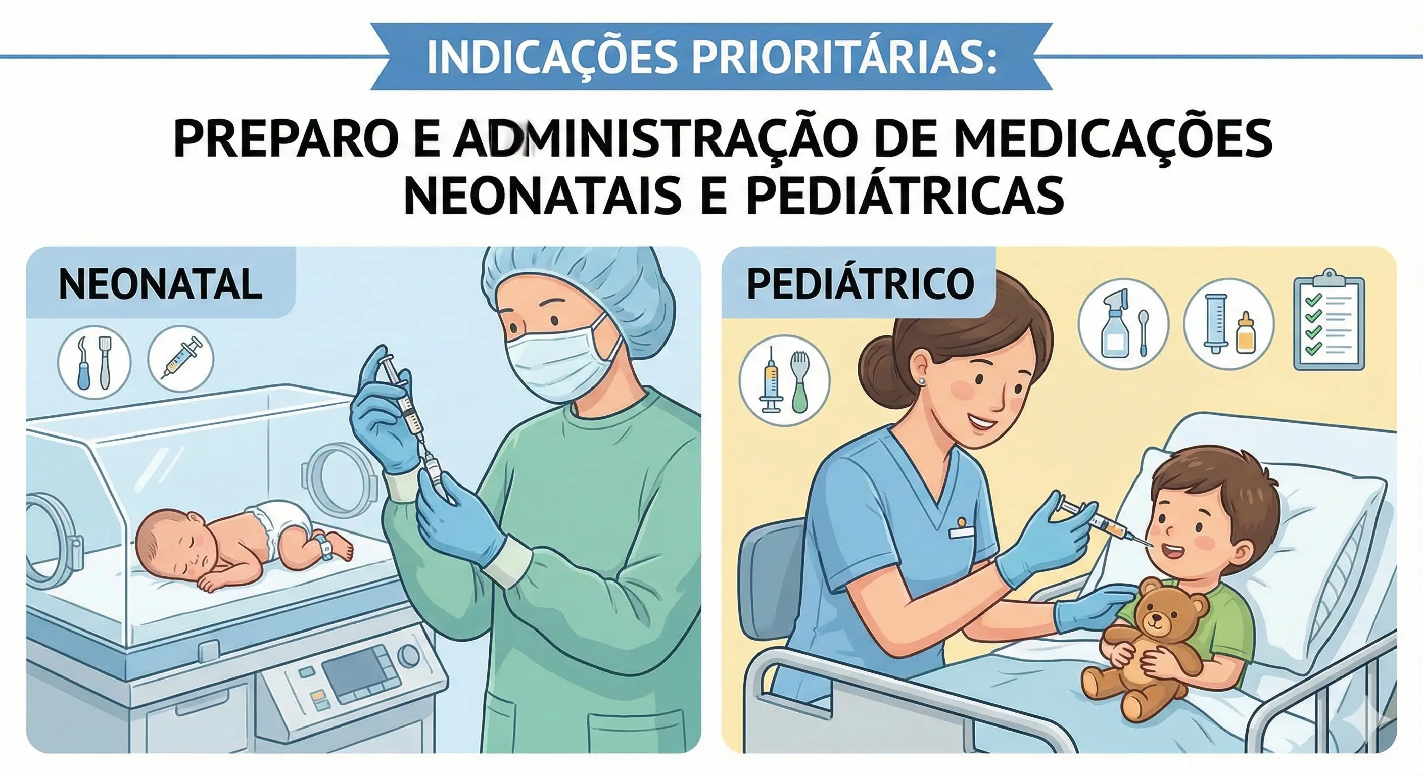 TRIPLA CHECAGEM   PREPARO E ADMINISTRAÇÃO DE MEDICAMENTOS DE RN E CRIANÇAS, CUIDADO COM A DOSAGEM, REDILUIÇÃO